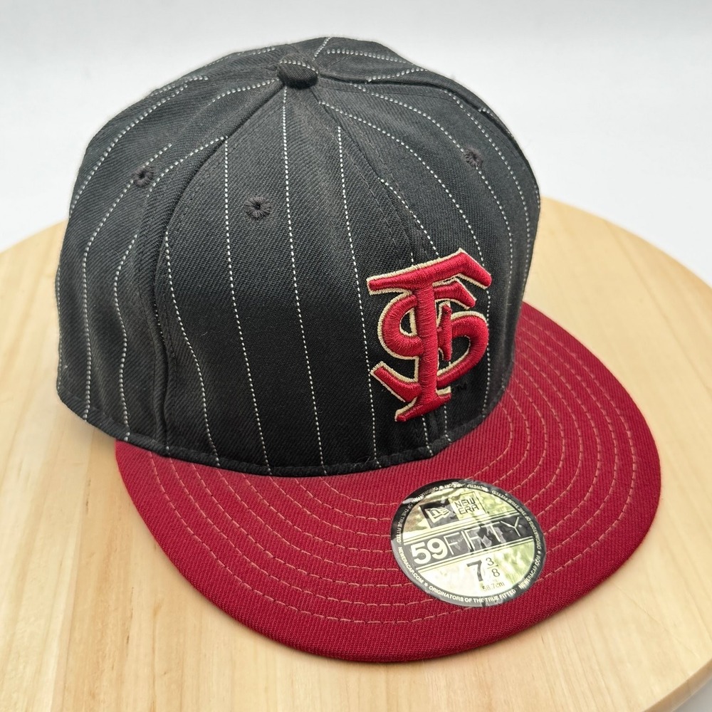 Florida State Seminoles Hat New Era 59FIFTY Men's 7 3/8 Black Red